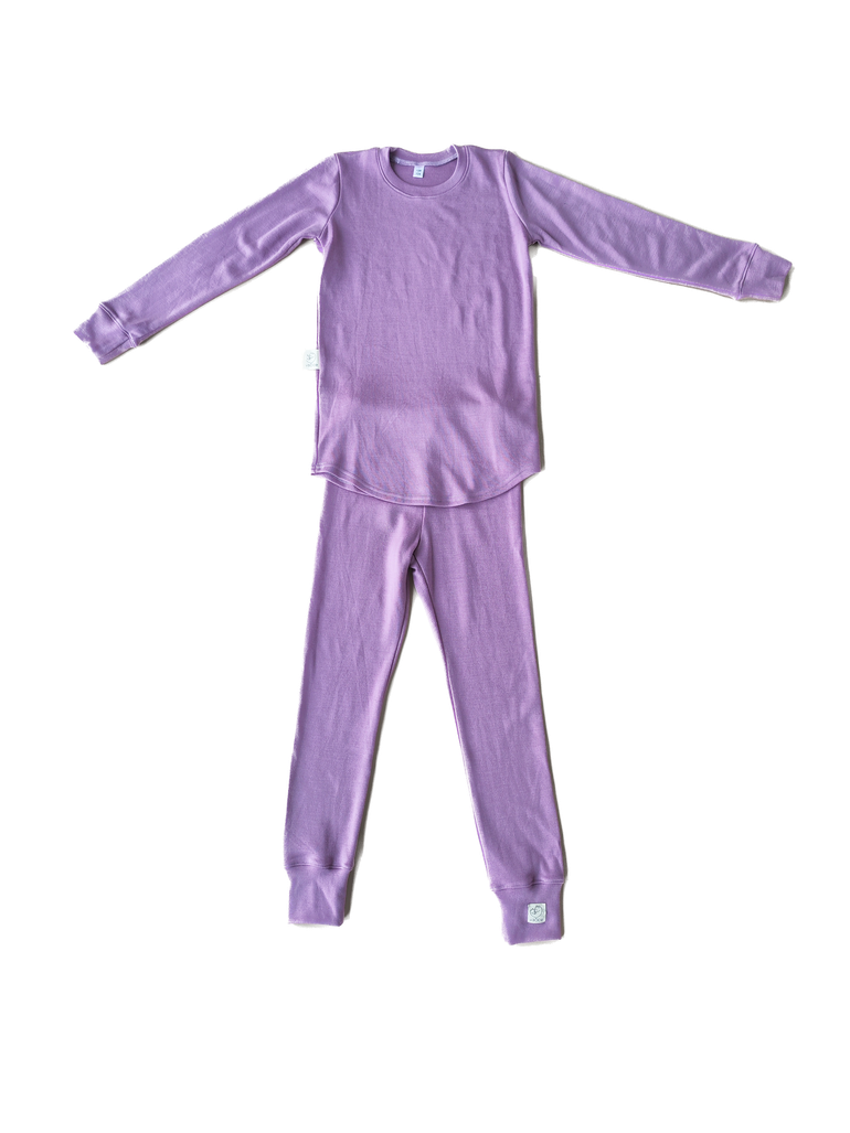 Zvýhodnený merino set / pyžamko - ZIMNÉ - Fialová